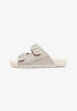 JEWEL - Pantolette Flach - White