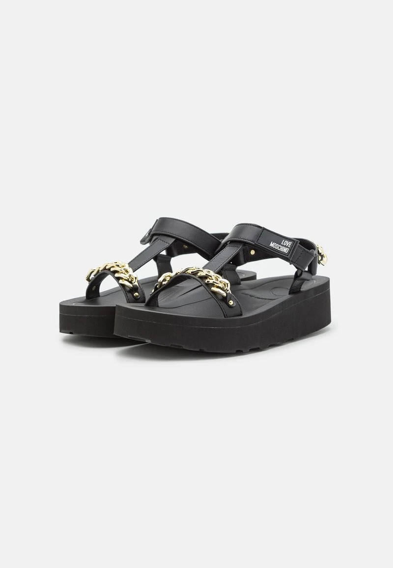 LOVE MOSCHINO Plateausandalette - Nero – Bild 3