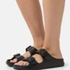 BRONTE DOUBLE BUCKLE SLIDE - Badesandale - Black