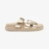 Pavement MARU - Pantolette Flach - Light Gold/beige