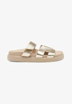 Pavement MARU - Pantolette Flach - Light Gold/beige