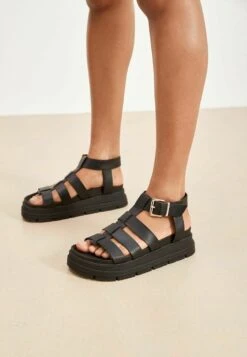 Next CHUNKY GLADIATOR - Plateausandalette - Black