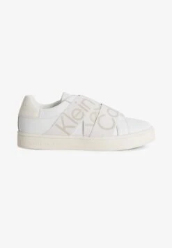 Calvin Klein Jeans CLASSIC CUPSOLE ELAST WEBBING - Slipper - White/ancient White