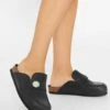 Bianco Pantolette Flach - Black