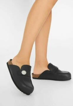 Bianco Pantolette Flach - Black