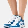 AIR JORDAN 1 - Sneaker Low - White/dark Marina Blue