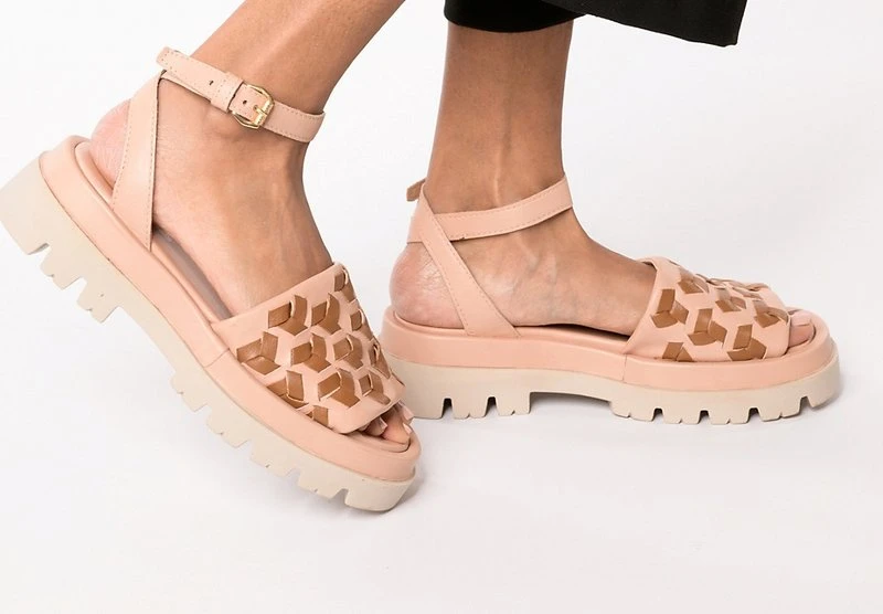 MJUS KLASSISCHE - Plateausandalette - Rosa Kombi