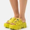 Steve Madden ACTIVATOR - Pantolette Hoch - Citron