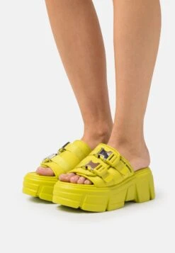 Steve Madden ACTIVATOR - Pantolette Hoch - Citron