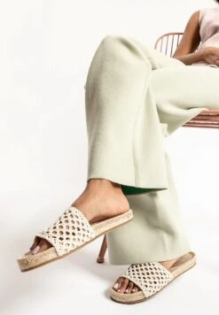 BEACH - Pantolette Flach - Weiß