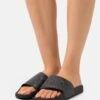 Coach UDELE COATED SLIDE - Pantolette Flach - Charcoal/black