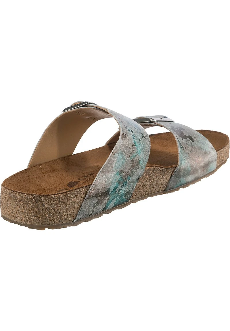 Haflinger ANDREA - Pantolette Flach - Blau Kombi – Bild 5