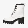 Calvin Klein CHUNKY - Plateaustiefelette - Weiss Glattleder