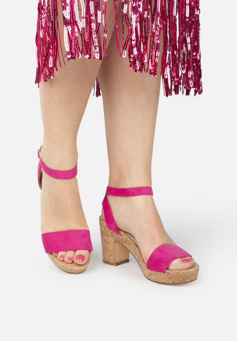 SUVI MET BLOKHAK - Clogs - Pink