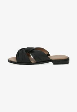 Caprice Pantolette Flach - Black Softnap