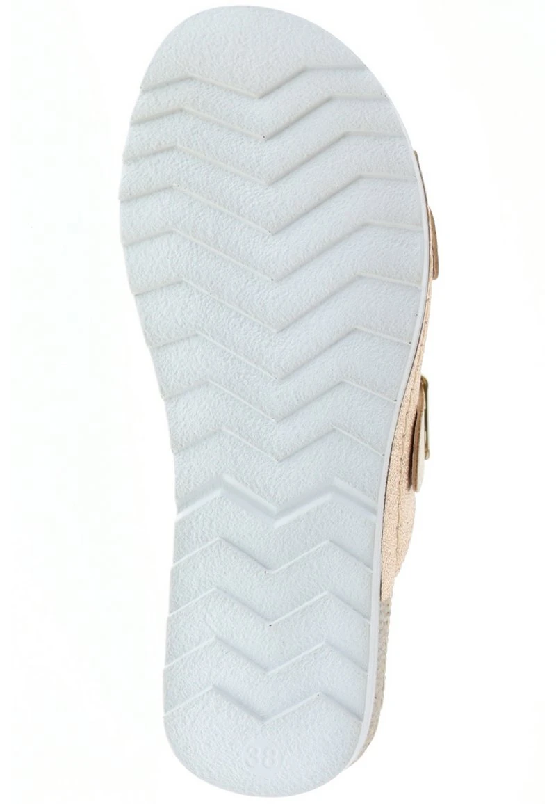 METALLIC-LOOK - Pantolette Flach - Gold – Bild 5