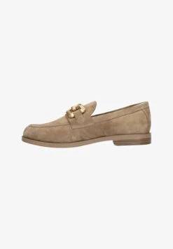 MIT ECKIGER KETTE - Slipper - Beige